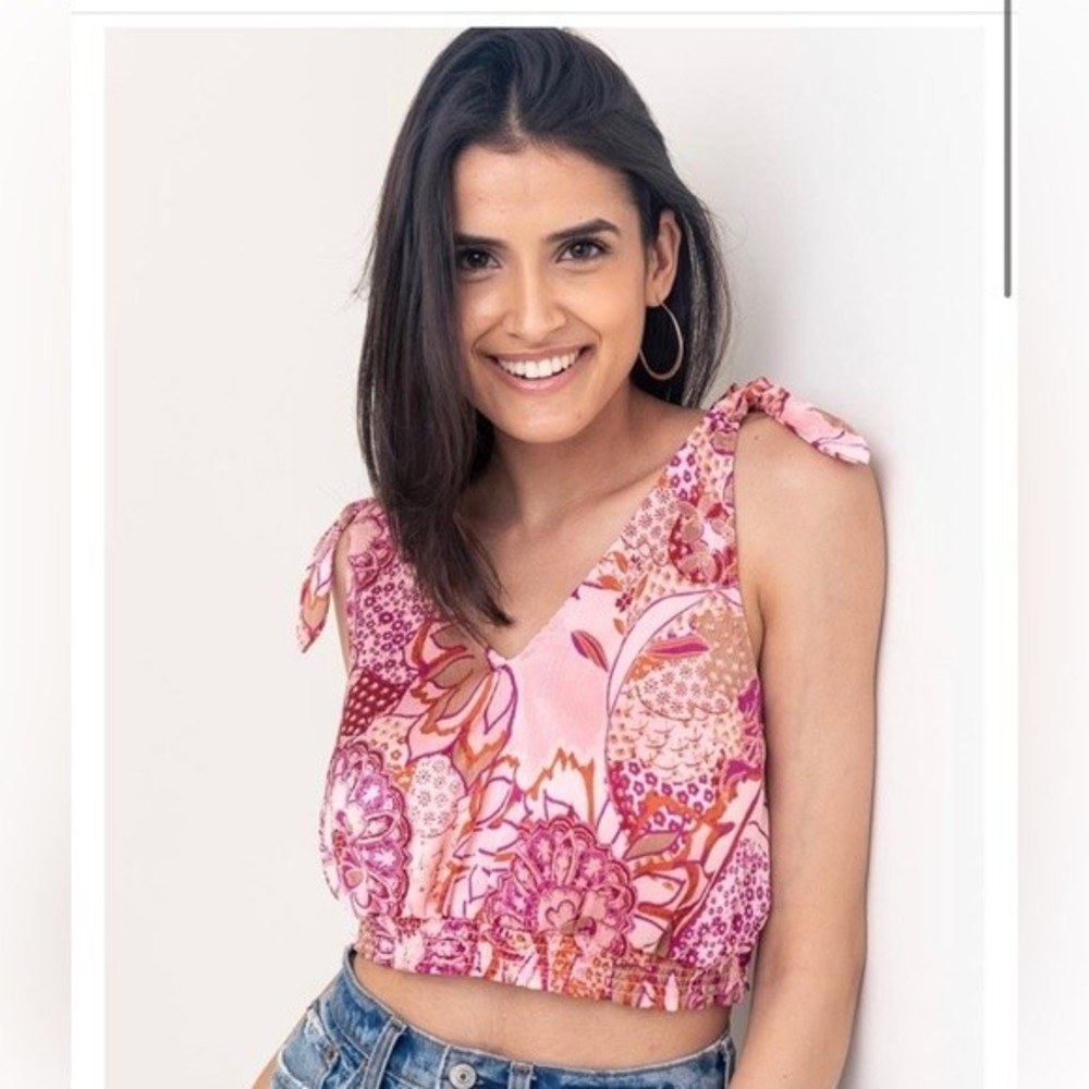 NWT Free People Weekend in Montauk Crop Cami Top Size XS